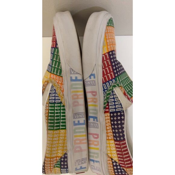 Vans Pride slip on canvas shoes. Size 5(M)/6.5(W). - Picture 4 of 8